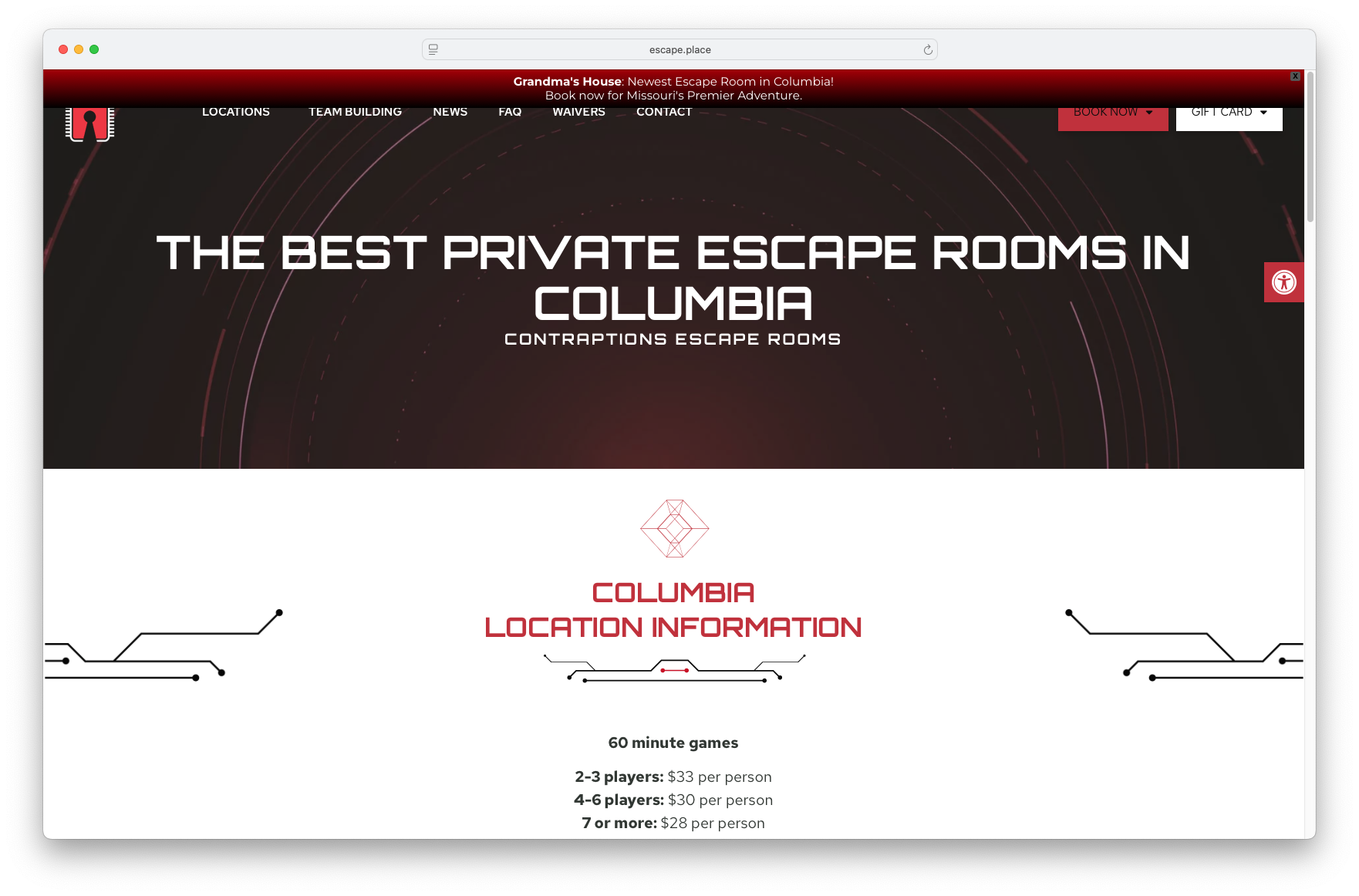 ConTRAPtions Escape Rooms