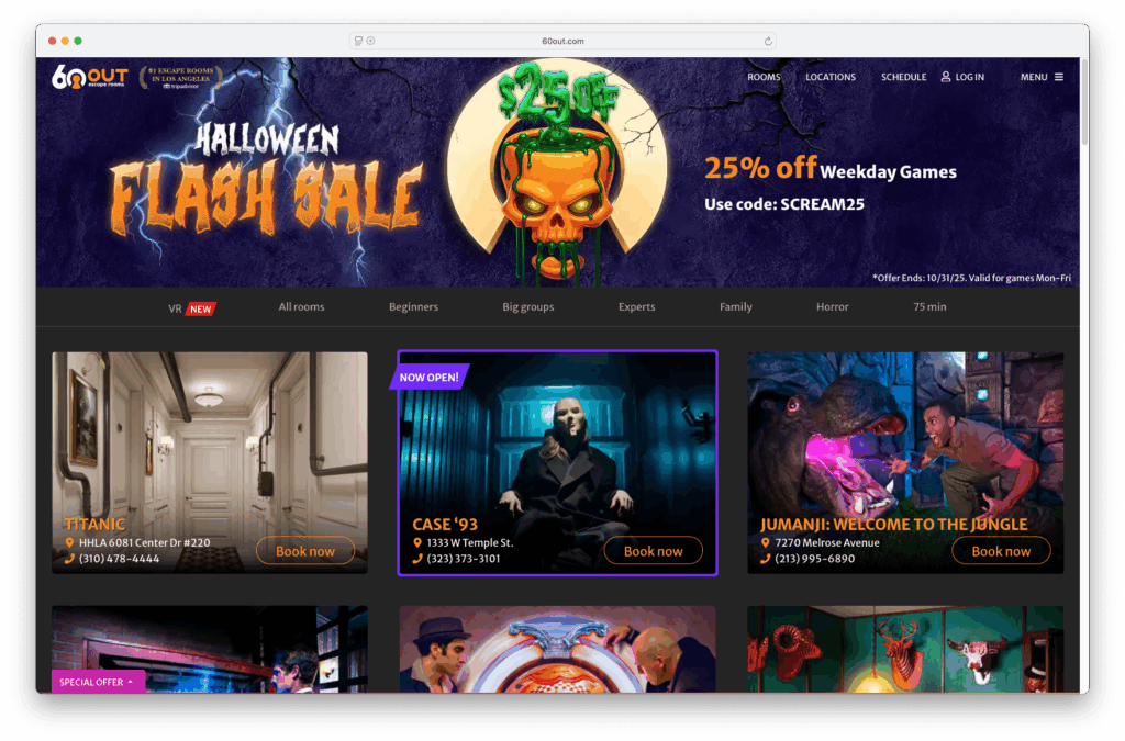 60out Escape Rooms