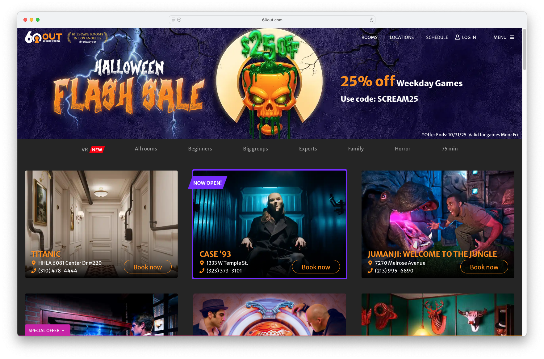 60out Escape Rooms