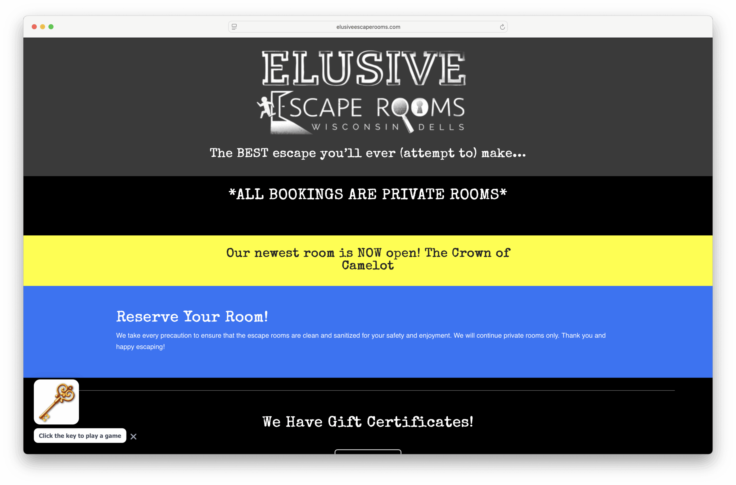 Elusive Escape Rooms