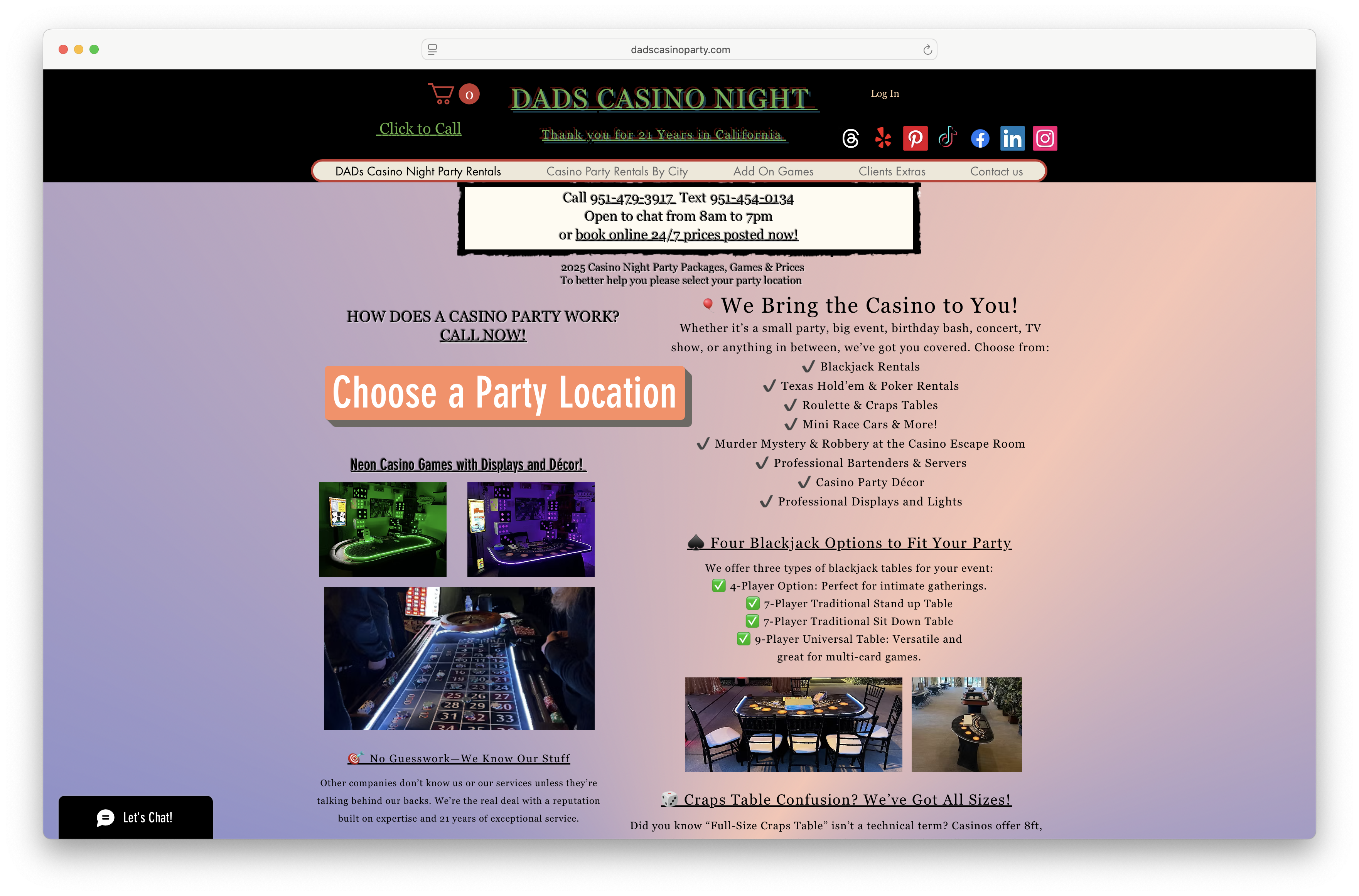 DADs Casino Party & Mobile Escape Rooms