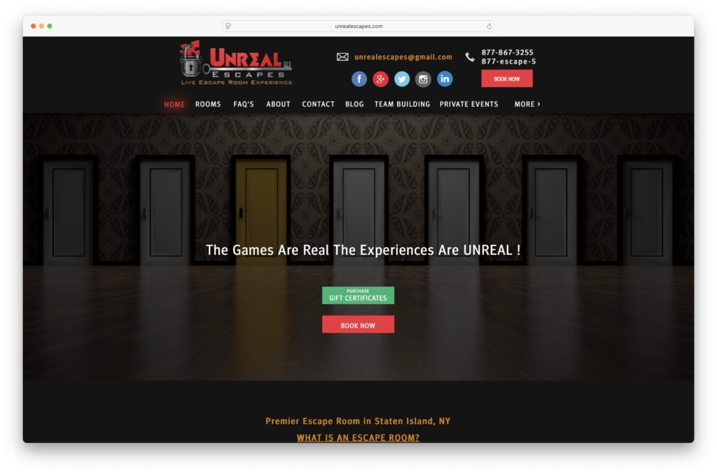Unreal Escapes – Staten Island’s Premiere Live Escape Room