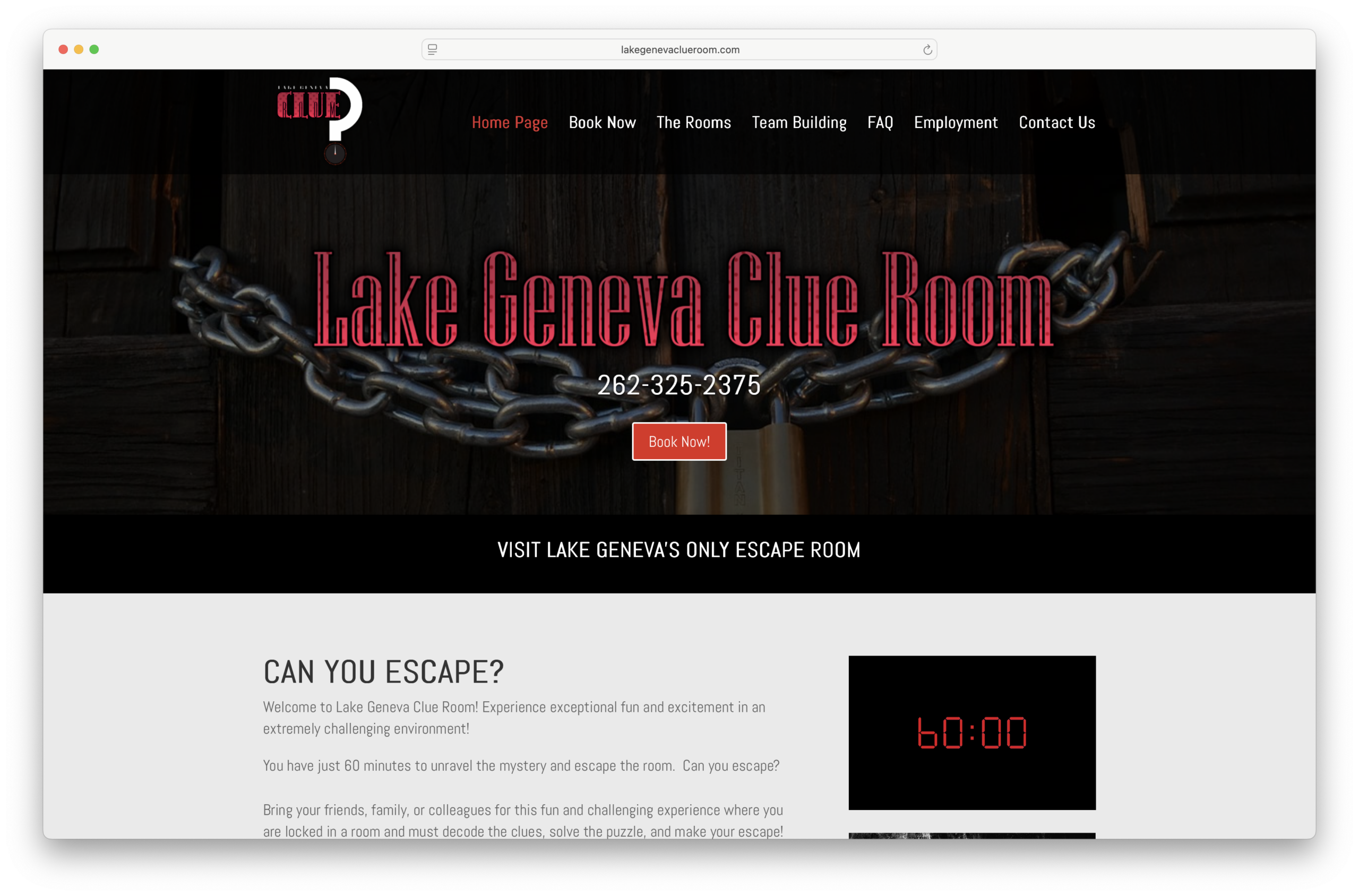 Lake Geneva Clue Room