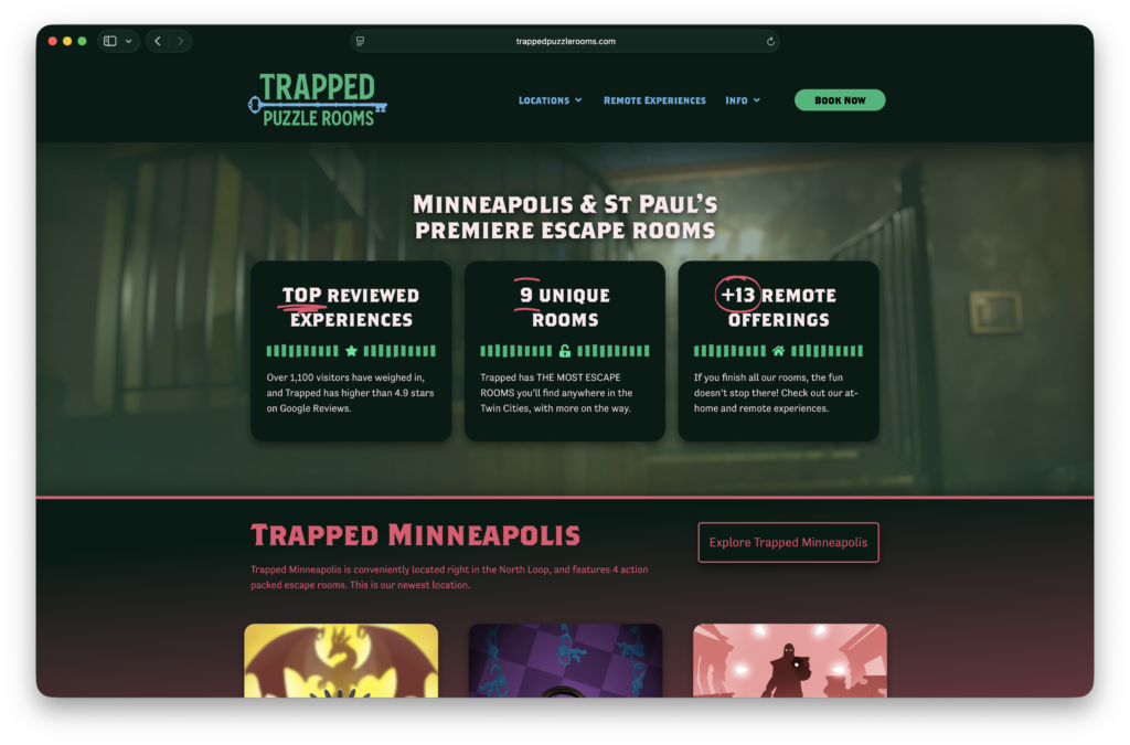 Trapped Puzzle Rooms