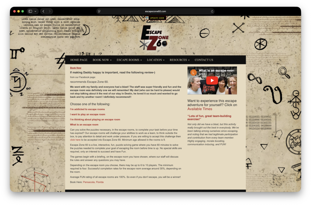 Escape Zone 60 Escape Zone 60