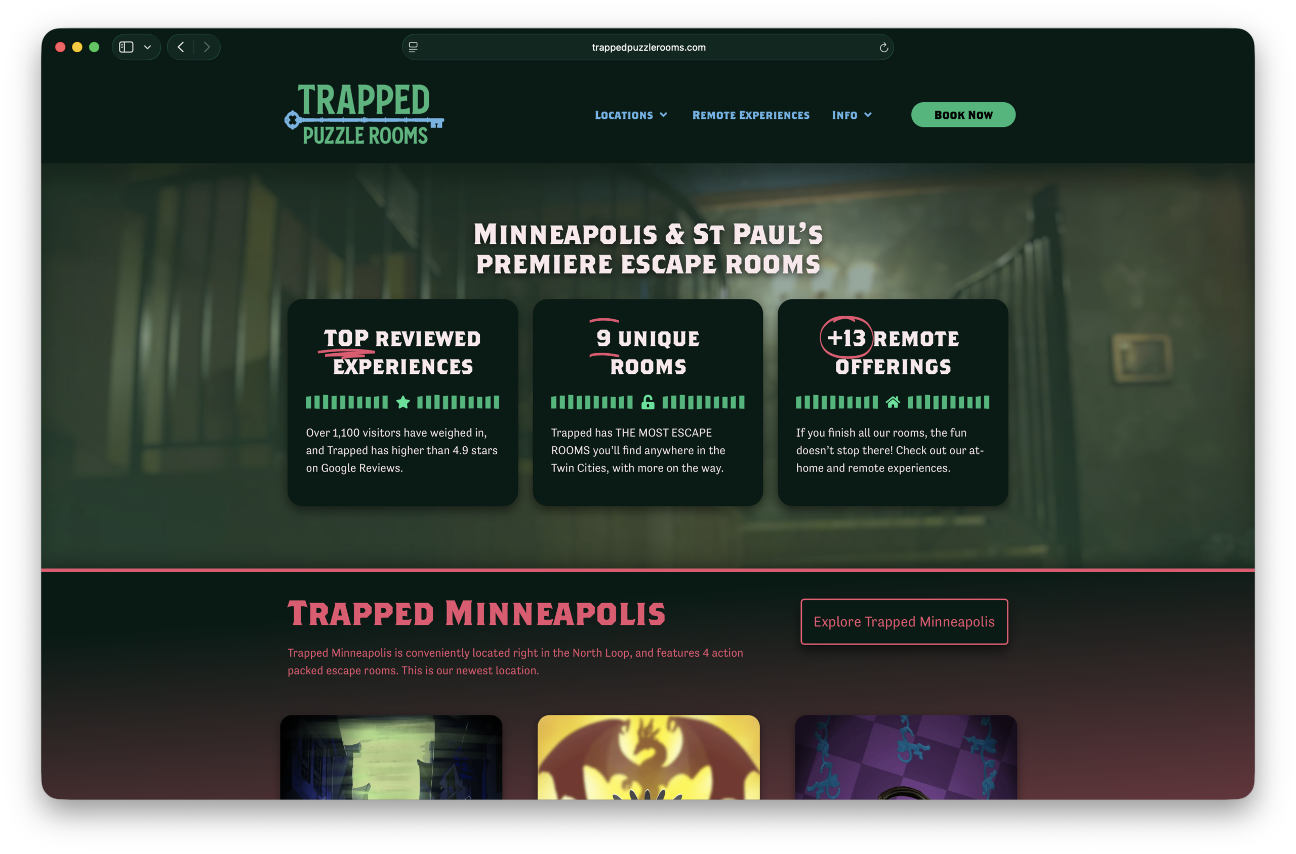 Trapped Puzzle Rooms