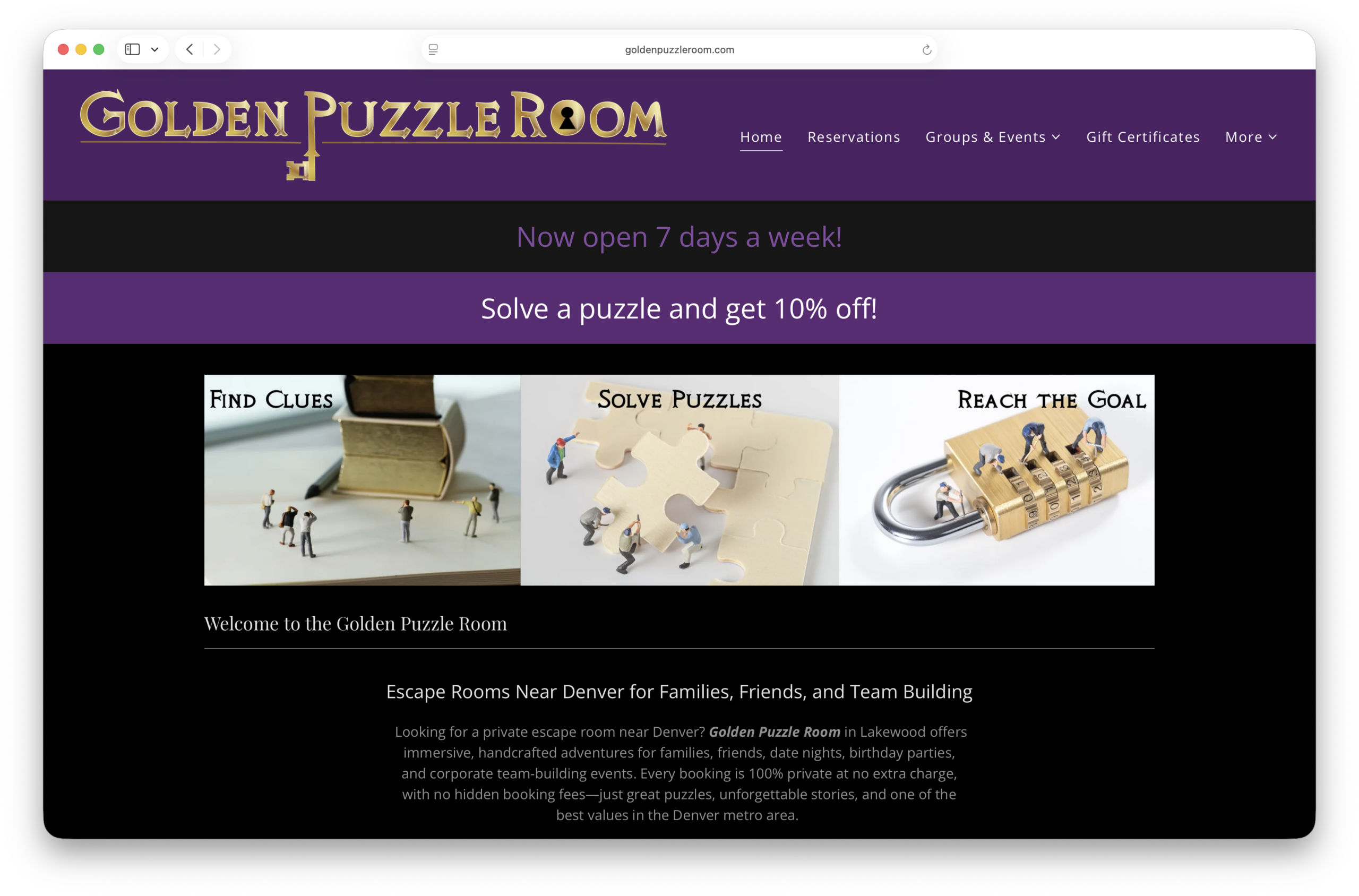 Golden Puzzle Room