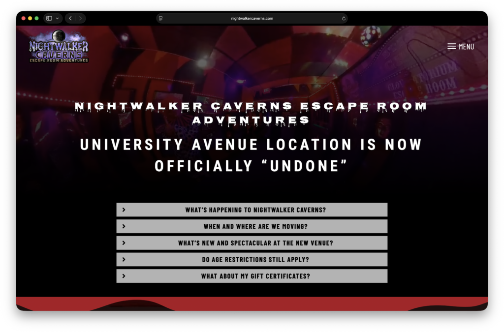 Nightwalker Caverns Escape Room Adventures